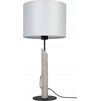 Lampička Stolní lampa BRITOP 1xE27 Max. 60W, borové dřevo šedé, se šedým stínidlem