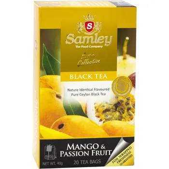 Čaj Černý čaj Mango a Marakuja, 20 sáčků, Samley