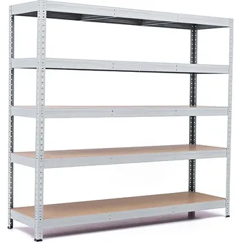 regál Policový regál Trestles RH 1500x1400x600, nosnost 1500 kg, 5 polic Barva: šedá