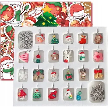 Kalendář B9 ADVENTNÍ KALENDÁŘ PRO DĚTI DÍVKY BIŽUTERIE PŘÍVĚSKY VÁNOCE