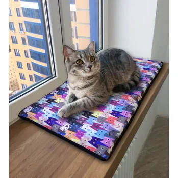 Pelíšek pro psa Pelíšek polštář pro kočky parapet, parapet s potiskem - Meow