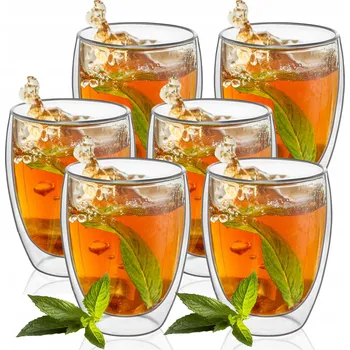 Sklenice Sklenice na kávu a čaj Nela-Styl 350 ml 6 ks