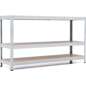 regál Policový regál Trestles RH 1000x1600x600, nosnost 900 kg, 3 police Barva: šedá