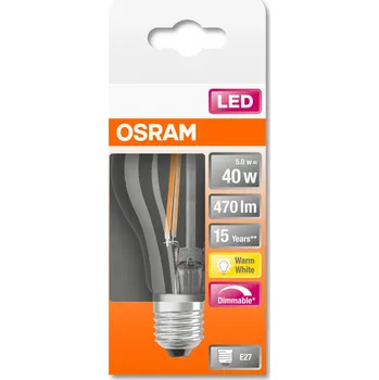 Žárovka LED žárovka Osram E27 470 lm 4,8 W teplá bílá