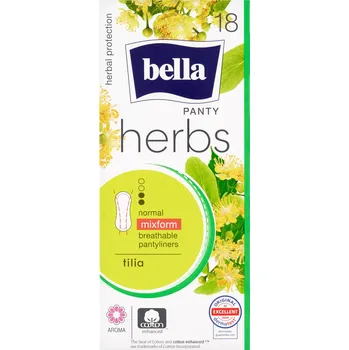 Menstruační vložka Bella Herbs Panty Tilia Normal Mixform Hygienické vložky 18 kusů