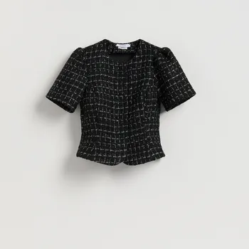 Dámský svetr Reserved - Halenka s metalickým efektem - černý - 112IC-99X - 112IC-99X-M