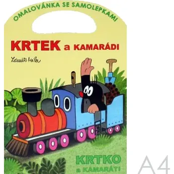 samolepka AKIM Omalovánka A4 Akim s výsekem - Krteček a kamarádi 597551