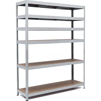 regál Policový regál Trestles RH 1800x1200x600, nosnost 2100 kg, 6 polic Barva: šedá