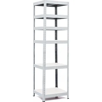 regál Policový regál Trestles RH 2000x600x400, nosnost 2100 kg, 6 polic bílých Barva: šedá