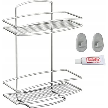 Koupelnový nábytek ZNAČKOVÁ KOUPELNOVÁ POLIČKA ORGANIZÉR ZÁVĚSNÝ NA ZEĎ BEZ VRTÁNÍ SWISS