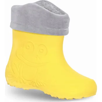 Dívčí obuv ZETPOL Dětské Holínky EVA Frog žluté s oteplovací vložkou 24/25