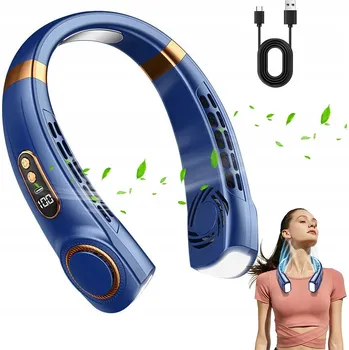 Domácí ventilátor MINI PŘENOSNÝ USB VENTILÁTOR NA KRK AKUMULÁTOR ZÁVĚSNÝ