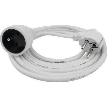 Prodlužovací kabel Eco Light Prodlužovací kabel 1 zásuvka 3m z/u 3x1,5mm2 BÍLÁ