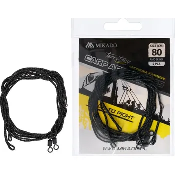 MIKADO - Návazec s obratlíkem Leadcore 80 cm 2 ks