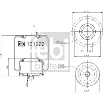 Mech, pneumatické odpružení FEBI BILSTEIN 101266