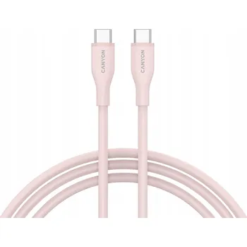 Datový kabel Kabel Canyon USB - USB typ C 1 m růžový