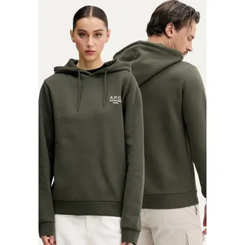 Dámská mikina Mikina A.P.C. hoodie standard rue madame GOTS, M, zelená, 87X