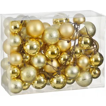 Vánoční dekorace Hladká Vánoční Koule vánoční koule 180 cm 68 ks