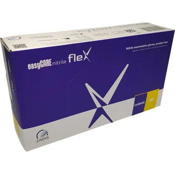 Vyšetřovací rukavice Zarys Jednorázové rukavice nitrilové nepudrované easyCARE Flex - 100 ks M