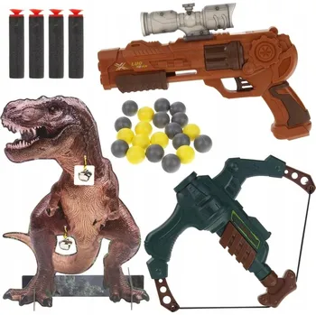 Figurka Zbraň Peletová pistole Kuše Štít Dinosaurus T-Rex
