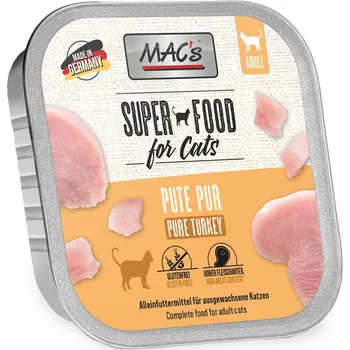 Krmivo pro kočku 16x100g MAC's Cat vanička - krůtí