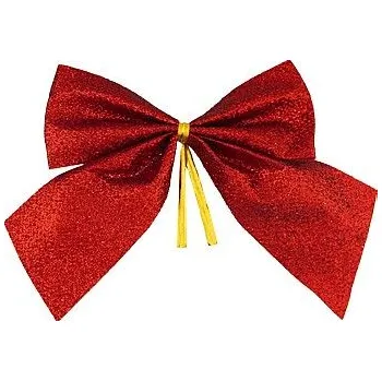 Vánoční dekorace MagicHome Vánoční dekorace, mašle, červená, bal. 4 ks, 9 x 9 cm