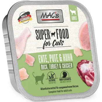 Krmivo pro kočku 32x100g MAC's Cat vanička - kachna, krůtí a kuřecí