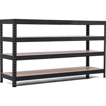 regál Policový regál Trestles RH 900x1600x450, nosnost 1200 kg, 4 police Barva: černá