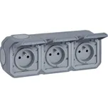 LEGRAND s.r.o. PLXN55 ZÁS.3X2P+T HOR.PŘEDK.POVRCH.ŠEDÁ