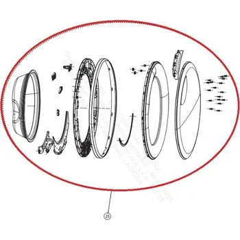 49126090 - Komplet dveří pro pračku Haier