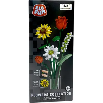 ostatní stavebnice Kolekce Elefun Flowers 3D květinová kytice 548 dílů