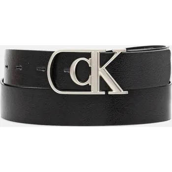 Opasek Kožený pásek Calvin Klein pánský, černá barva, LV04D7020G 99X, vel. 105