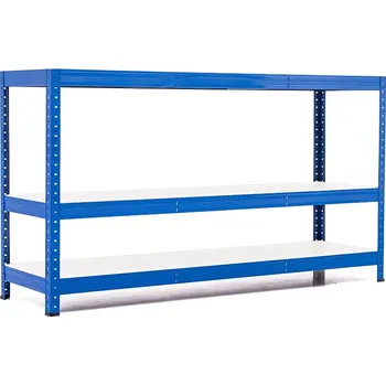 regál Policový regál Trestles RH 900x1400x300, nosnost 900 kg, 3 police bílé Barva: modrá