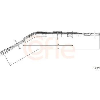 Lanko parkovací brzdy Lanovod parkovací brzdy COFLE 10.701