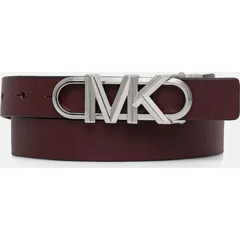 Opasek Oboustranný kožený pásek MICHAEL Michael Kors dámský, vínová barva, 29MKWB528999 83X, vel. L