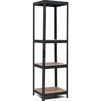 regál Policový regál Trestles RH 1800x600x450, nosnost 1400 kg, 4 police Barva: černá