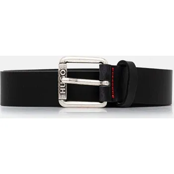 Opasek Kožený pásek HUGO 50529890 černá 99X, vel. 90