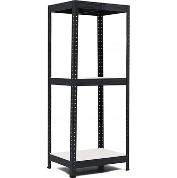 regál Policový regál Trestles RH 1500x600x450, nosnost 1050 kg, 3 police bílé Barva: černá