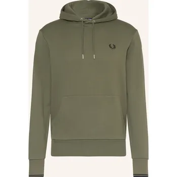 Pánská mikina Fred Perry Pánská Mikina S Kapucí m2643, olivová, S