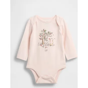 GAP dětské body s dlouhým rukávem GAP krémová 3463999