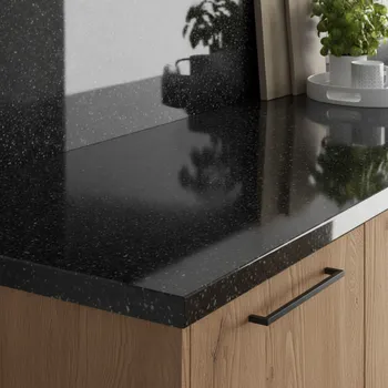 Kuchyňská pracovní deska Kronospan Andromeda černá lesklá pracovní deska / K218 GG 2050 x 900 mm