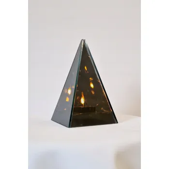 Obraz Skleněný LED lampion 3D jehlan 20 cm