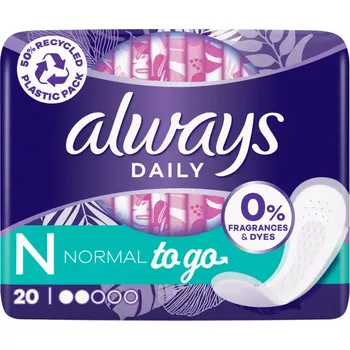 Menstruační vložka Always Slipové vložky Daily To Go Normal 20 ks