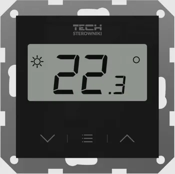 Termostat TECH EU-F-2z v1-BK - Drôtový izbový regulátor dvojstavový do rámčeka čierny
