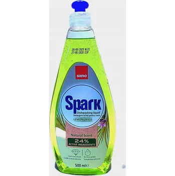 Mycí prostředek Sano Spark Prostředek na mytí nádobí s vůní citronové trávy 500 ml.