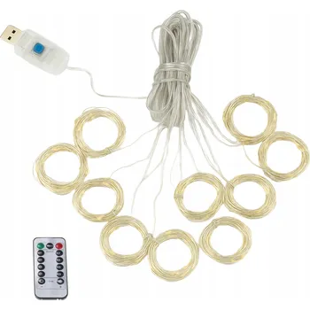 Vánoční dekorace VÁNOČNÍ SVĚTÝLKA SVĚTELNÝ ZÁVĚS Rampouchy LED USB 3x2M VÁNOČNÍ DEKORACE