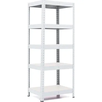 regál Policový regál Trestles RH 1500x600x400, nosnost 1750 kg, 5 polic bílých Barva: bílá