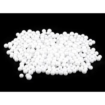 Výplň - polystyrenové kuličky Ø5-10 mm k výrobě dekorací - bílá