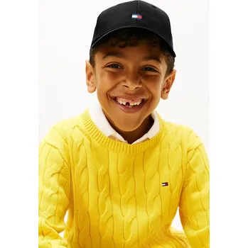 Čepice Dětská baseballová čepice Tommy Hilfiger černá barva, KA0KA00025 KA0KA00025.PPY2 99X, vel. 54/56