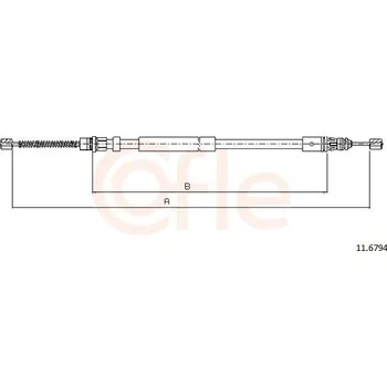Lanko parkovací brzdy Lanovod parkovací brzdy COFLE 11.6794